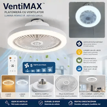 Plafonieră Cu Ventilator VentiMAX