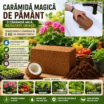 Cărămidă Magică de Pământ CocoGrow 🌱
