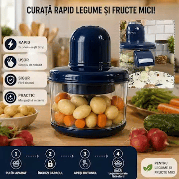 Curățător Electric DecojiFix - Curăță Fructe și Legume Singur
