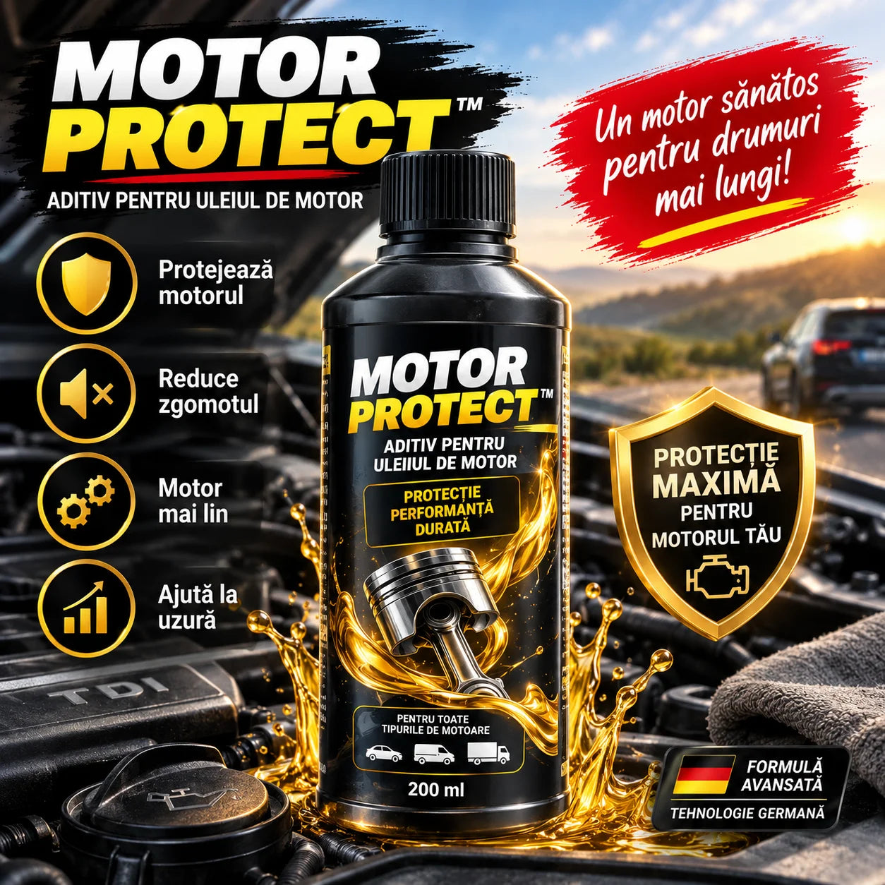 Aditiv Motor MotorProtect – Protecție Pentru Motor